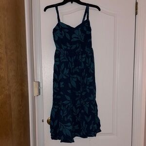 J Crew Elegant Blue Floral Dress